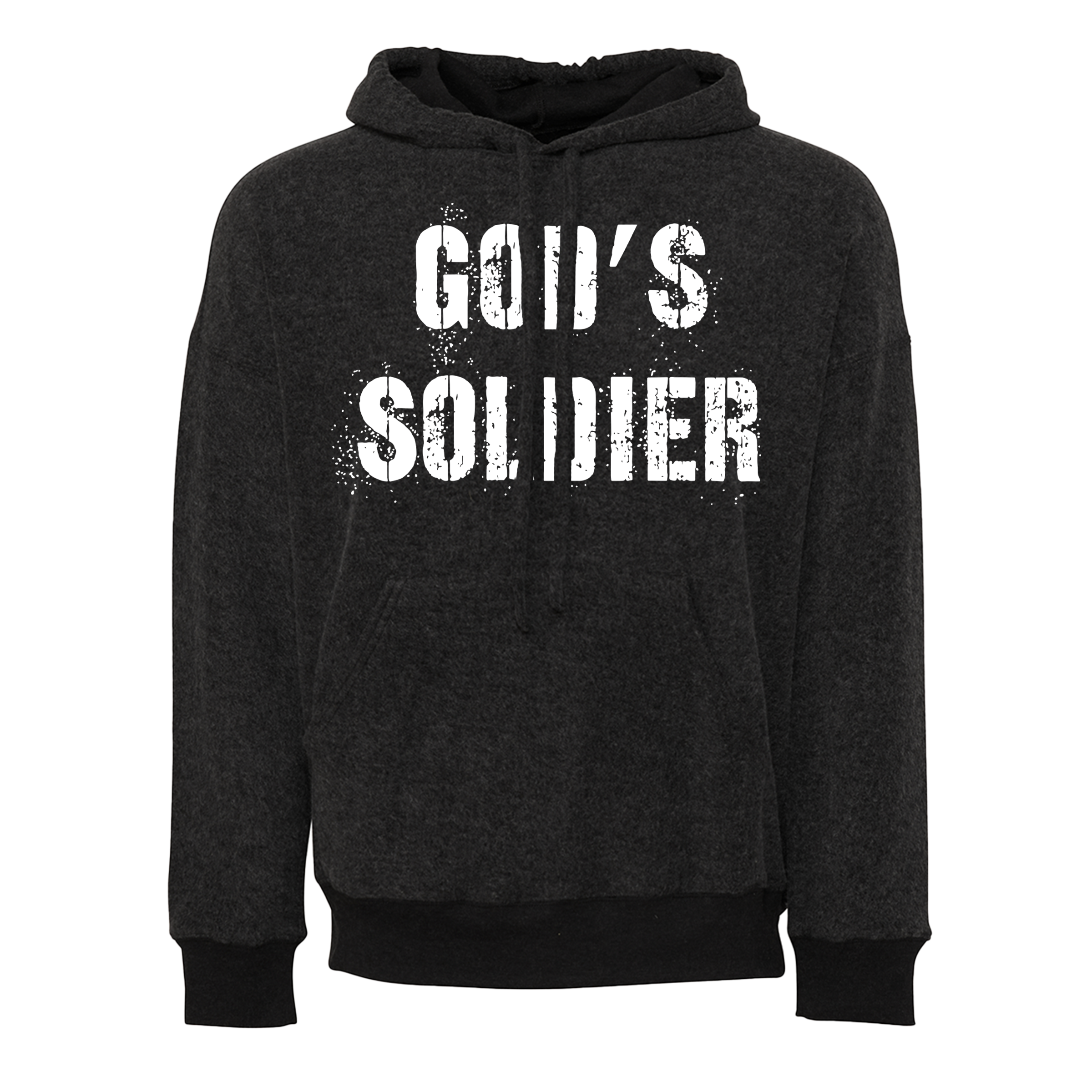 Stamped Black Fleece Hoodie